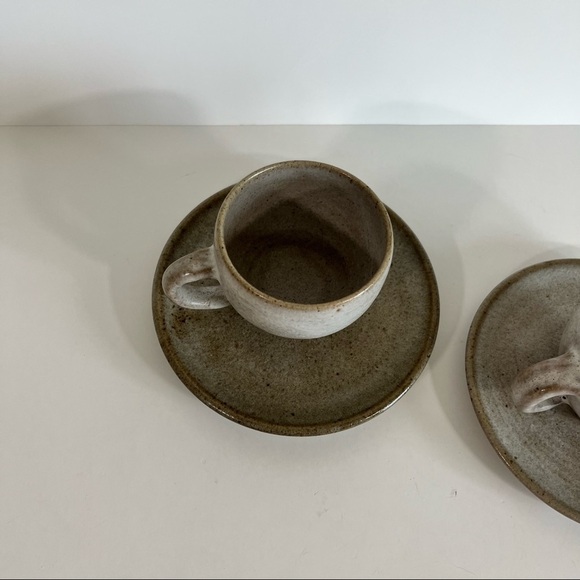 Vintage Ceramic Handmade Coffee Mug and Saucer - Picture 10 of 12